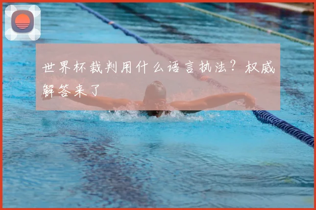 世界杯裁判用什么语言执法?权威解答来了